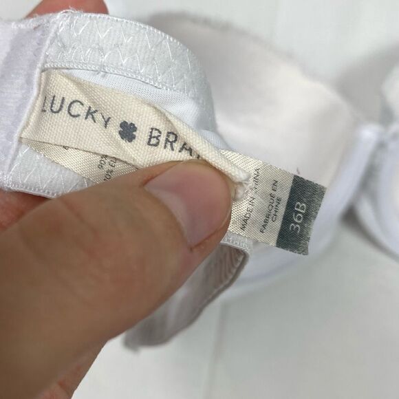 Lucky Brand White Lace Lightly Padded Bra - Picture 5 of 6